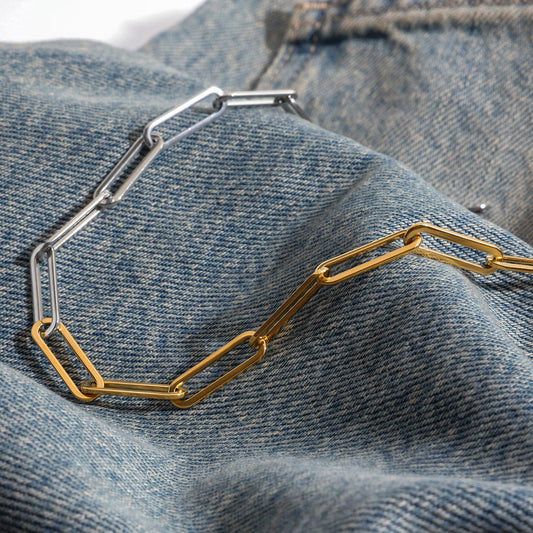 DualHue Paperclip Chain - Unisex Edition