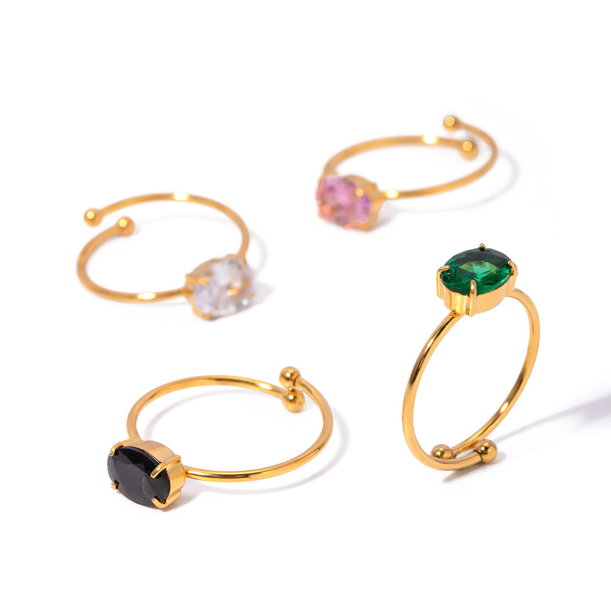 Emerald Elegance Ring - Baby Pink