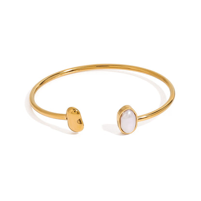 Elegant Pearl Spring Bangle