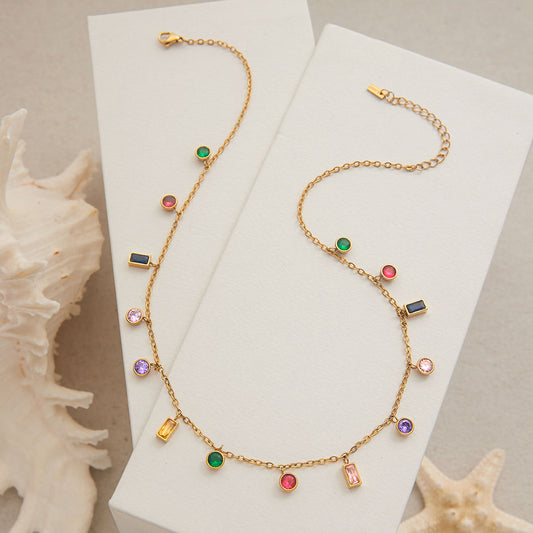 Color Crush - Dainty Gemstone Necklace